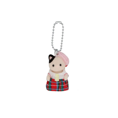 【limit 1】SylvanianFamilies｜Charcoal Cat Key Chain Sailor-style Uniform Calico Critters