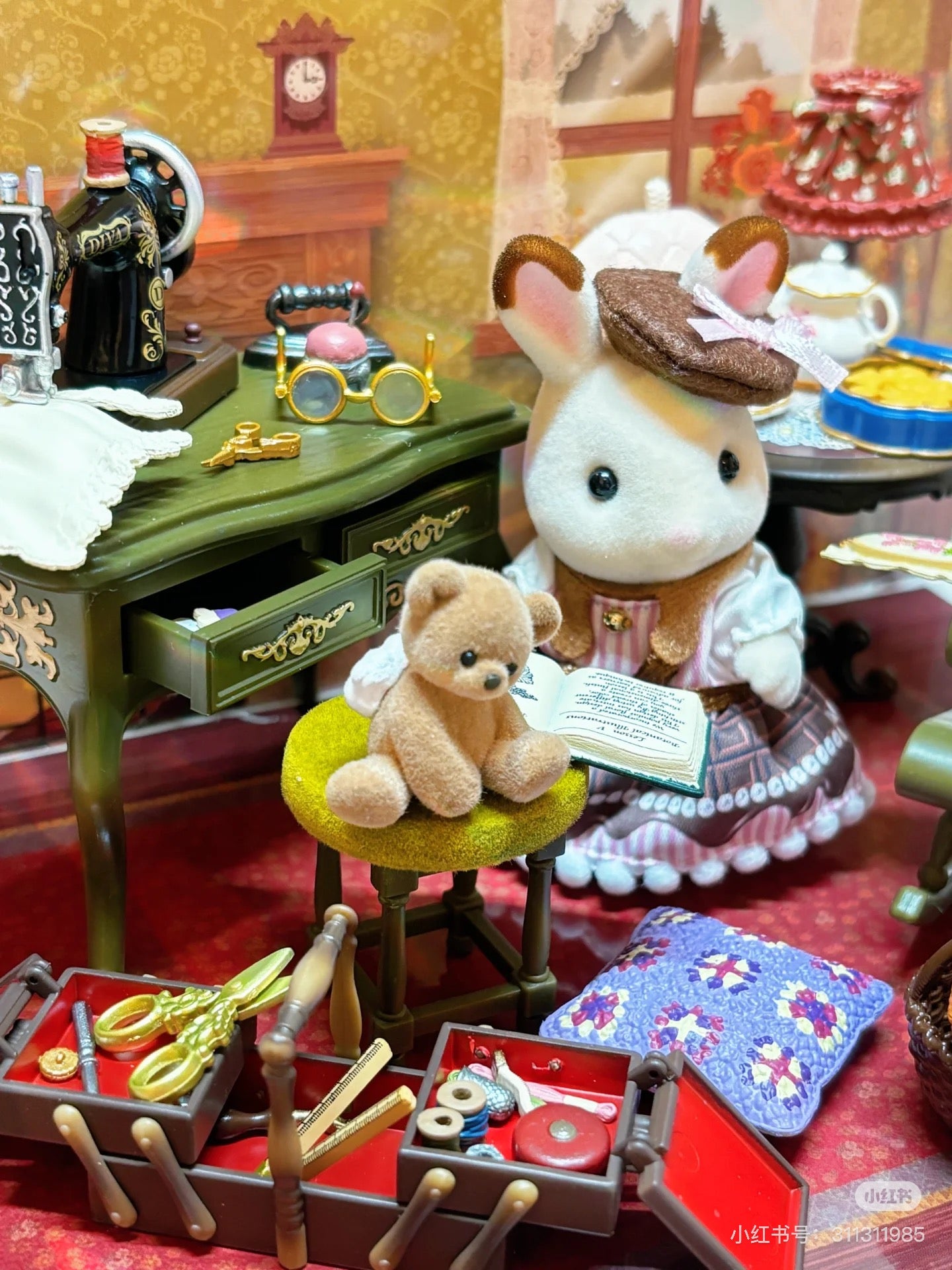 SylvanianFamilies森贝儿家族｜Sweet Chocolate Rabbit Girl &amp; Baby Pair Set情人节限定草莓巧克力兔套盒