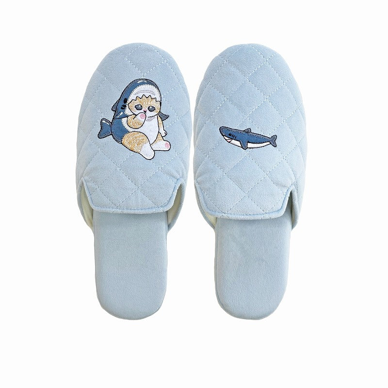 Mofusand｜Room Slippers - Shark Cat Nyan｜Free size (up to 24cm approx. )✔️
