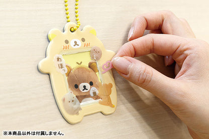 Rilakkuma轻松熊｜可放贴纸/照片的可爱挂件｜约79×74mm