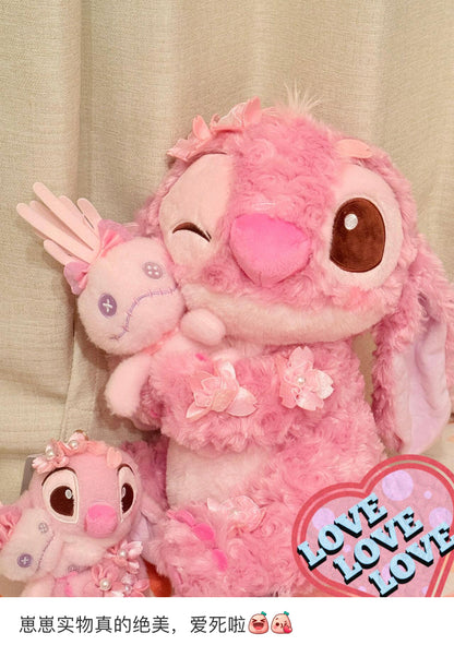 Disney迪士尼｜Cherry Blossom Sakura 2025Collection  PlushToy 东迪2025年限定樱花粉坐姿毛绒玩偶/公仔/超好摸玫瑰卷毛｜ 约高さ31×幅26×奥行き21(cm)