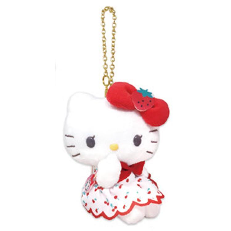 Sanrio｜Mezzo Piano Rabbit Berrier-chan Cherry Dress Mascot Holder /Plush Keychain｜15cm approx.