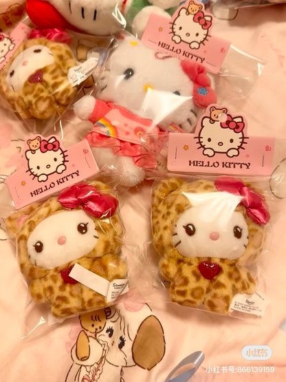 Sanrio三丽鸥｜ Original Mascot Keychain / Leopard Bear豹纹熊系列毛绒挂件/包挂｜约8×5×14cm