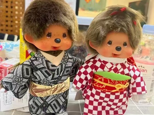 Monchhichi｜Checkered Kimono Plush Dolls/Plush Toy