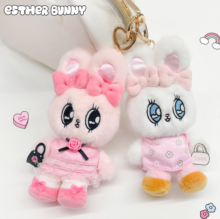 EstherBunny艾丝乐小兔｜限定粉嫩软萌兔挂件/玩偶/手里还拎着小包包