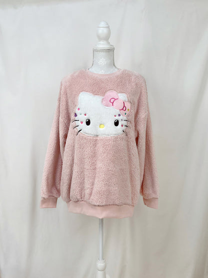 Sanrio三丽鸥｜avail联名 Hello Kitty凯蒂猫粉色超舒服毛茸茸睡衣