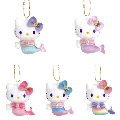 HelloKitty｜Sanrio 50th Anniversary Collection Mermaid Mascot Holder /Plush Keychain｜H10.5 x W8.5 x D4.5cm approx.