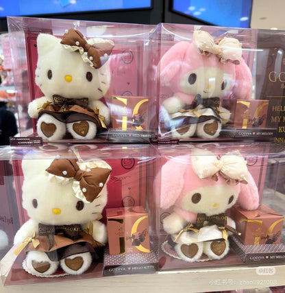 Sanrio三丽鸥｜Plush Doll Hello Kitty Sanrio x GODIVA 2025歌帝梵联名巧克力+毛绒玩偶公仔礼物套装/礼盒