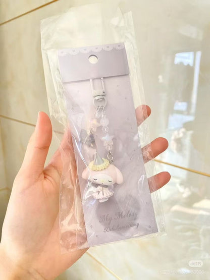 【limit 1/ entire series】Sanrio｜My Melody 50th Anniversary keychain/ Phone Charm｜W3.5 x D2 x H11 cm approx.