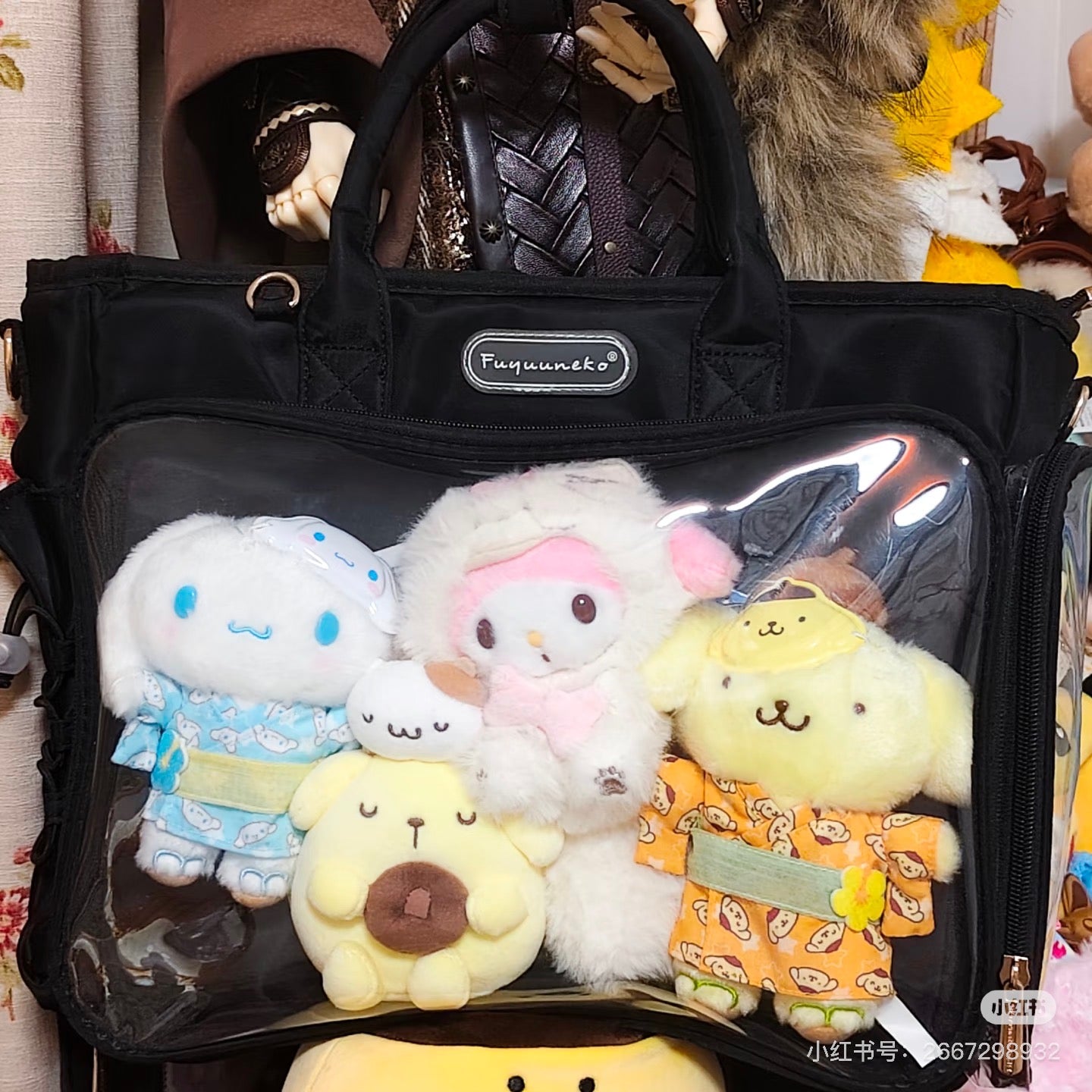 Sanrio｜Kthings Pom Pom Purin Mascot Holder /Plush Keychain｜H12cm approx.