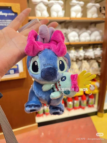 Disney｜Ribbon Stitch &amp; Scrump Mascot Holder /Plush Keychain｜H17.5×W8.5×D15cm approx.