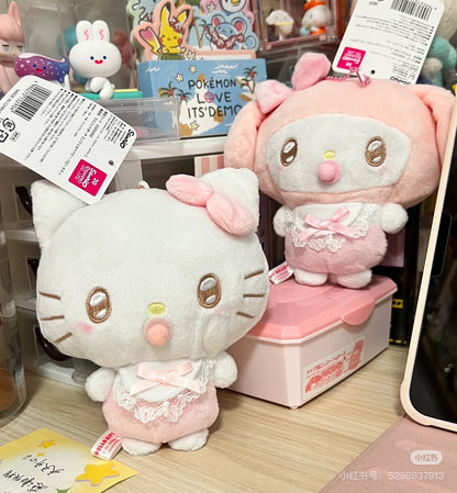 【new】Sanrio三丽鸥｜Hello Kitty奶嘴天使宝宝挂件/零钱包/背后有拉链和小翅膀｜约 8.0 x 10.0 x 14.0cm
