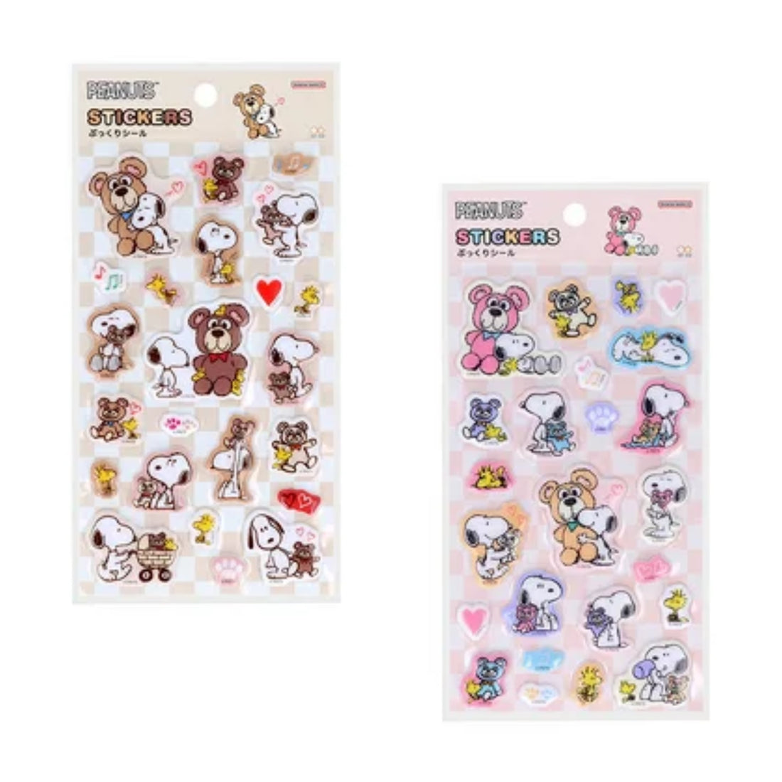 Snoopy|Peanuts Puffy Stickers|W90 x H160 x D2mm approx.