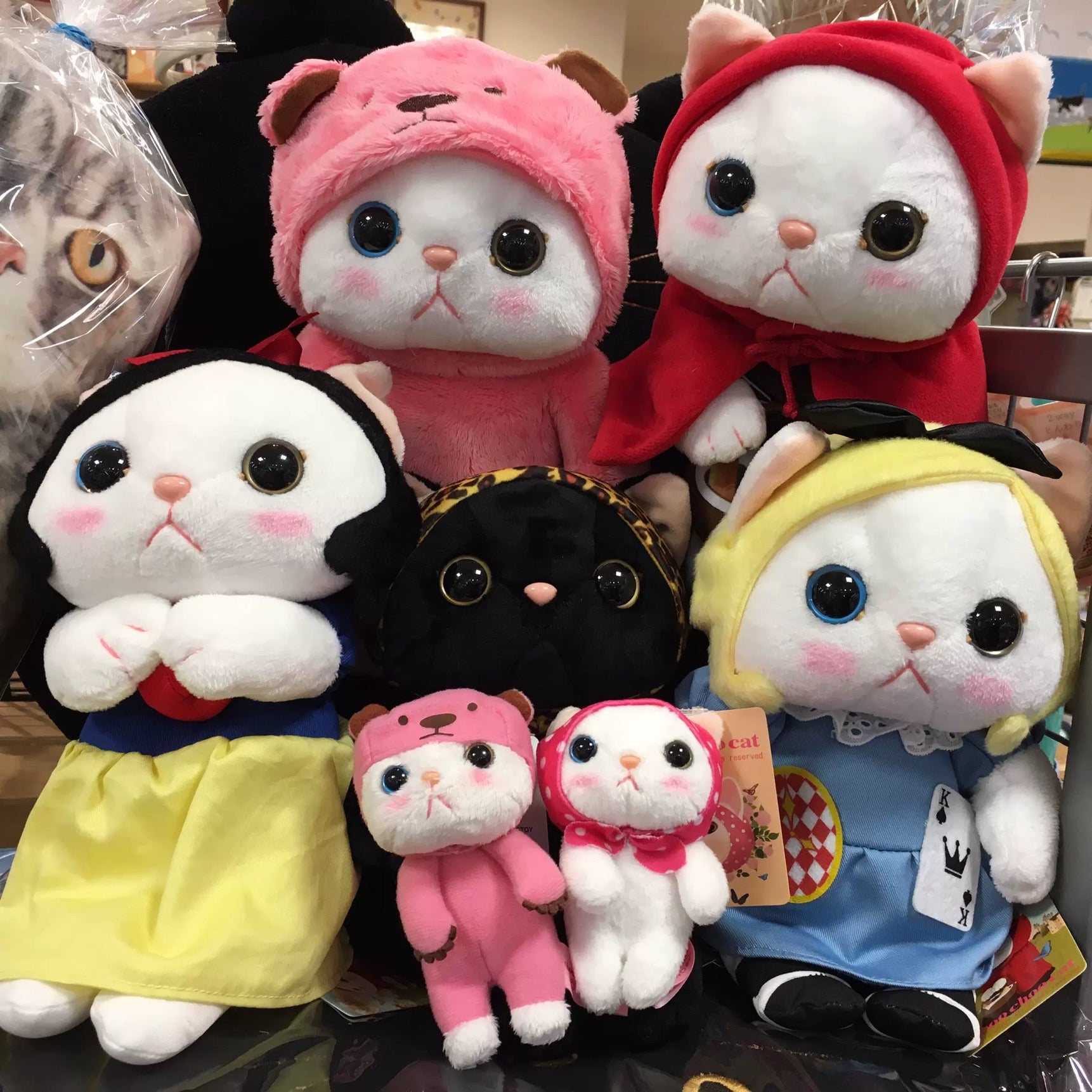 choo choo cat｜White cat Mascot Holder /Plush Keychain｜Height 9cm approx.