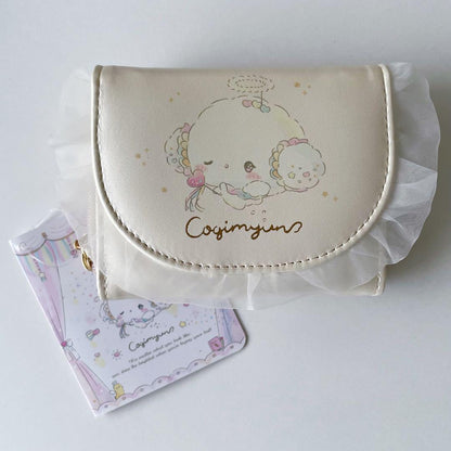 Sanrio｜Wallet - Cogimyun / Angel Play Party小麦云粉精灵天使系列珠光皮质感钱包/星星拉链扣｜约10.5×2.5×8.5cm