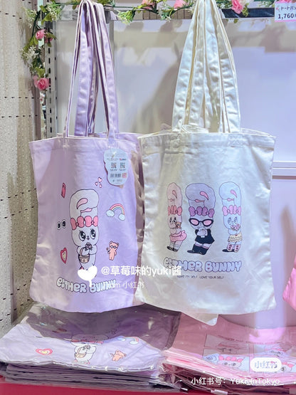 EstherBunny艾丝乐小兔｜粉粉少女心爆棚可爱图案帆布包/单肩包