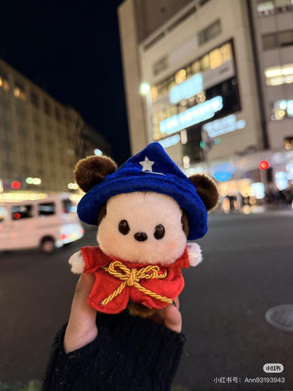 Disney迪士尼｜Walt Disney Fantasia2000 25th anniversary Mickey豆豆眼米奇幻想曲魔法师毛绒迷你玩偶/公仔｜约13×11×8cm