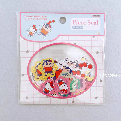 Crayon shin-chan｜Sanrio × Crayon Shinchan Piece Seal Stickers｜18 sheets