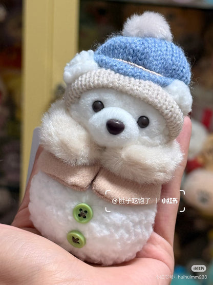 Disney｜Duffy and friend Winter 2025 snowman Mascot Holder /Plush Keychain