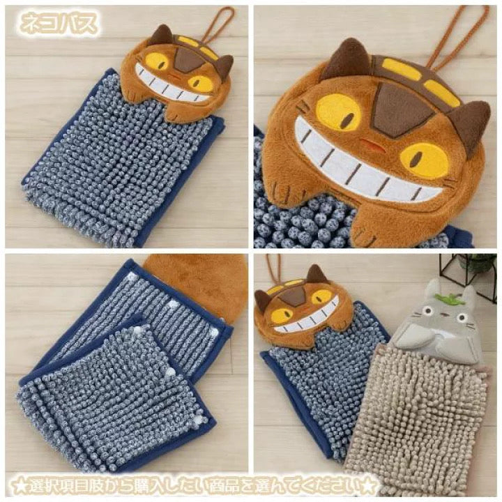 My neighbor totoro｜Fluffy Hand Towel吉卜力宫崎骏卡通角色可悬挂吸水速干超细纤维刺绣擦手巾｜约W16 x H34 x D4 cm