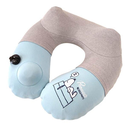 Snoopy史努比｜按压充气便携U型枕/差旅神器/可收纳｜约30.5 x 宽 30 x 高 12 cm