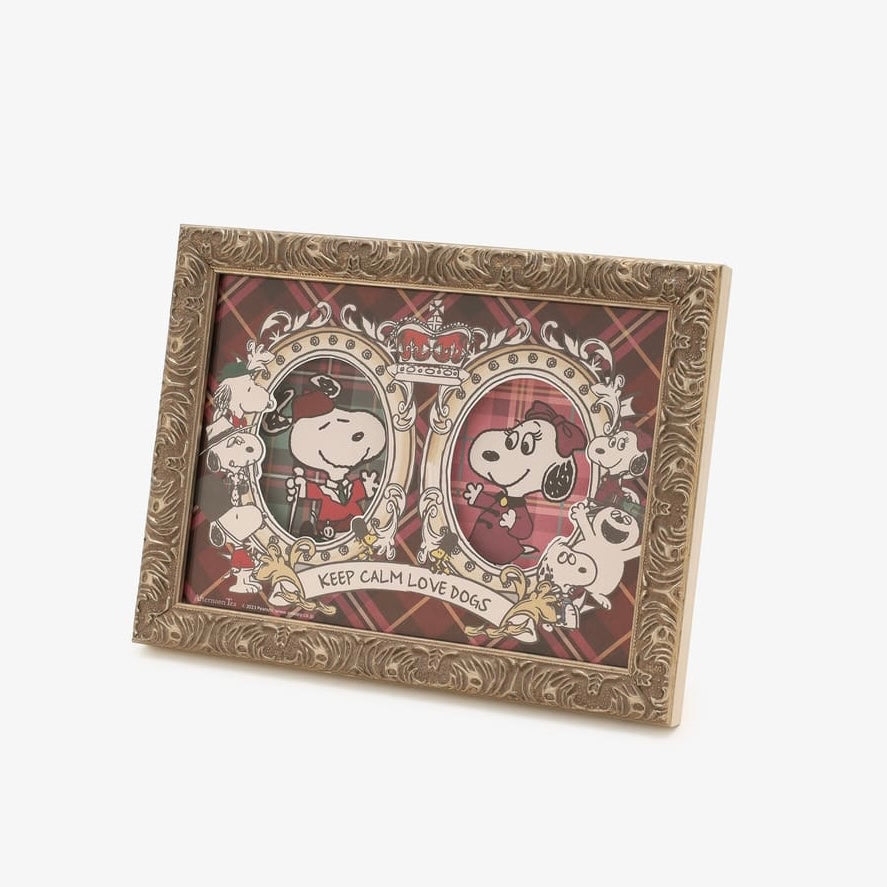 Snoopy｜Afternoon Tea英伦风限定复古相框｜约縦15.5cm/横20.5cm/幅1.9cm