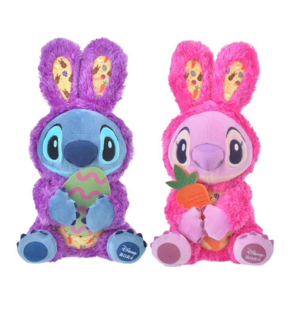 Disney迪士尼｜2024复活节限定兔兔换装抱蛋史迪仔玩偶/公仔｜高さ約34×幅19.5×奥行き18(cm)