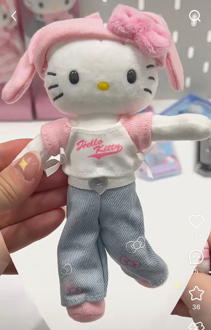 Hello Kitty｜Closet Collection Mascot Holder /Plush Keychain｜8×3.5×15cm approx.