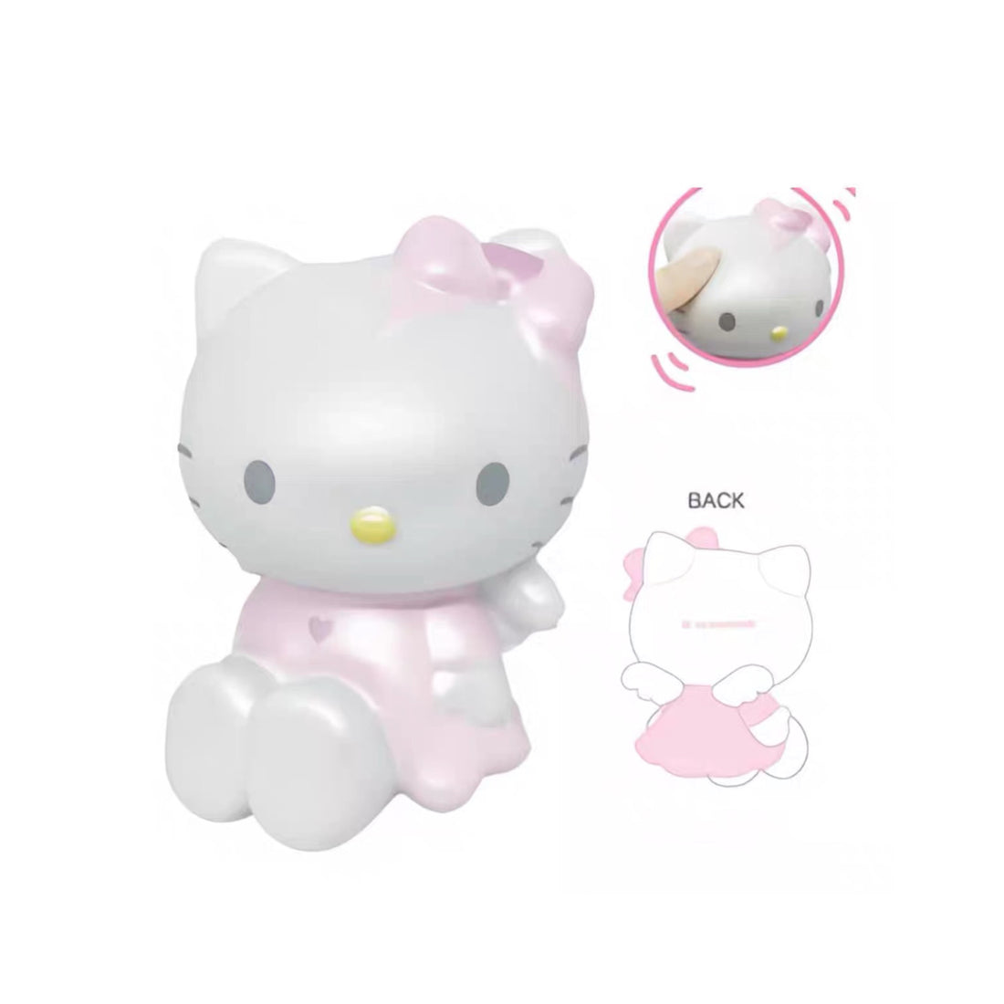 Sanrio｜粉粉天使爱神珠光摆件｜約103×W75×D71mm