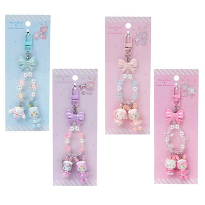 Sanrio｜Mezzo Piano Rabbit Characters Phone Holder Keychain with Key Ring Charm｜2×1.5×4cm approx.