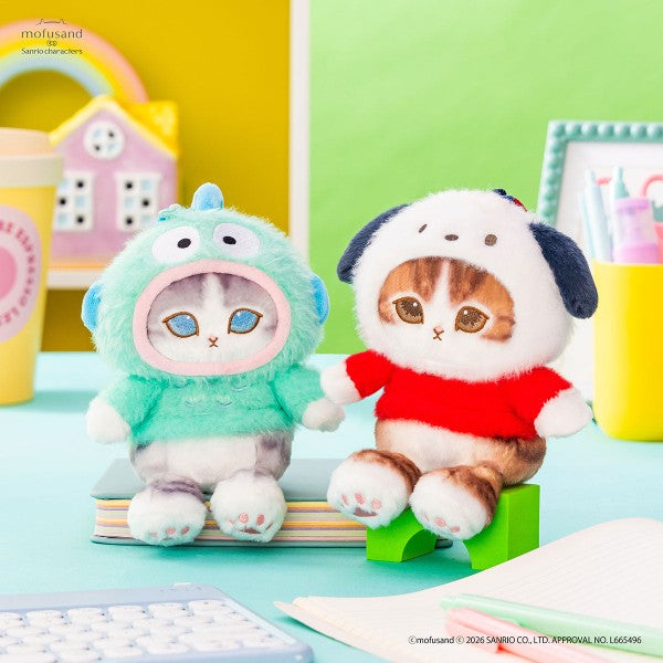 Mofusand｜Sanrio Characters Potefuwa Mascot Holder /Plush Keychain｜H140 x W130 x D130 mm approx.