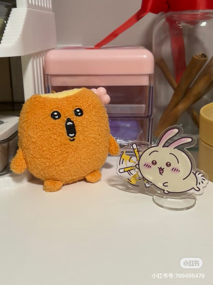 Nagano自嘲熊｜ Characters Petit Mini Mascot (Mogura Croquette / Tomogui))鼹鼠可乐饼/薯饼流汗尖叫毛绒挂件/包挂｜约H90 x W70 x D50mm