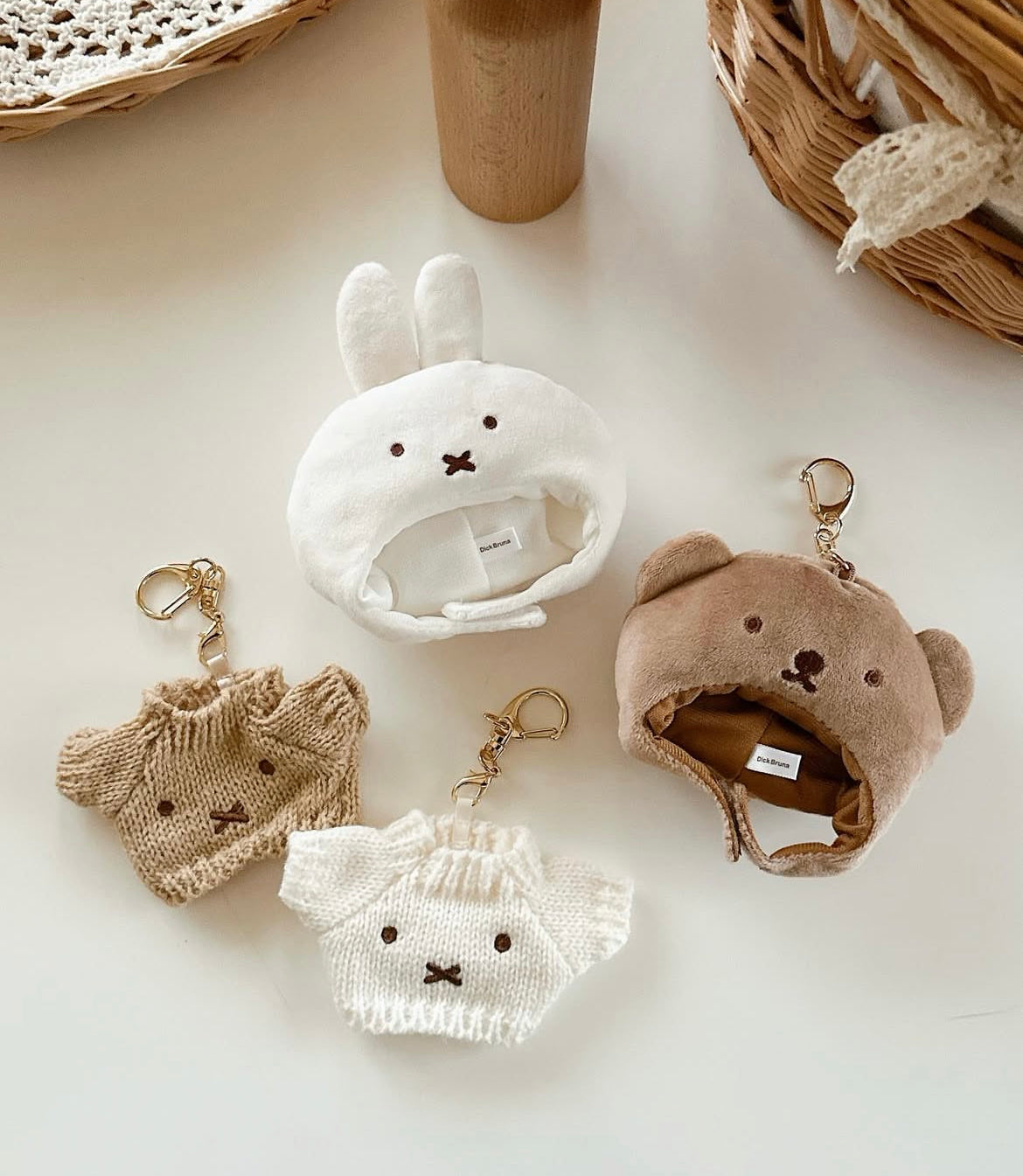 Miffy｜BRUNA KNIT MINI sweater charm Keychain/Keyring｜105 x 65 mm