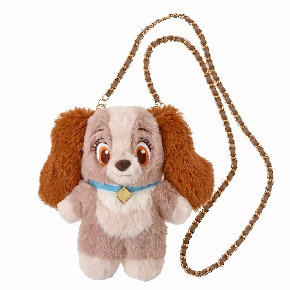 Disney迪士尼｜ Fluffy Pochette Shoulder Bag - Dog Lady流浪汉与小姐毛绒斜挎包/手提包｜约20.5×21×7cm