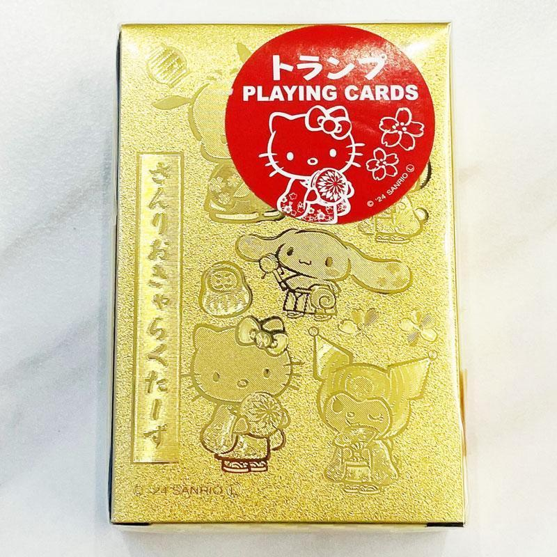 Sanrio｜Hello Kitty Gold Playing Cards｜5.7×2×8.7cm approx.