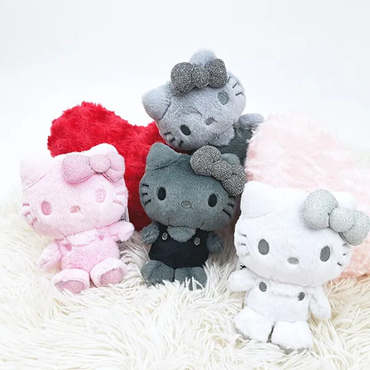 Sanrio｜Hello Kitty Fluffy Glitter Mascot Holder /Plush Keychain｜6.0 x 11.0 x 12.5cm approx.