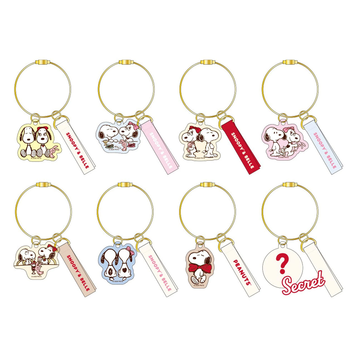 Snoopy｜Peanuts  50th Anniversary Wire Keyring Charm mystery bag/blind box/All 8 types｜1pc