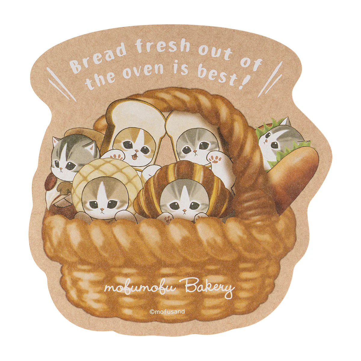 Mofusand｜Mofumofu Bakery BIG Sticker ｜H120 x W119mm approx.