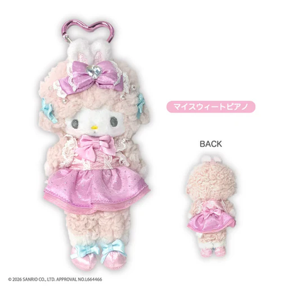 Sanrio｜Bunnies Ballerina long legs Mascot Holder /Plush Keychain｜H175 x W84 x D56mm approx.