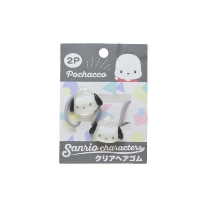 Sanrio｜Hair Accessories Clear Hair Ties 2-Piece Set｜ 30x25x8mm approx.