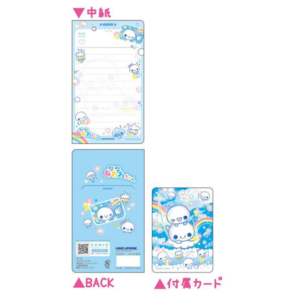 Q-LiA｜Heisei Retro Flip Phone Style Kamio Memo Pad Pukupuku Awawa-chan｜75×128×10mm approx.