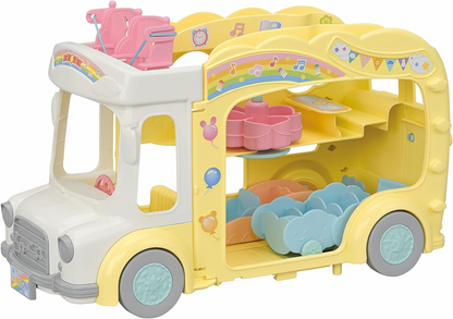 SylvanianFamilies森贝儿家族｜Rainbow Fun Nursery Bus 彩虹校车套组/不含玩偶/套组/玩具/过家家5744
