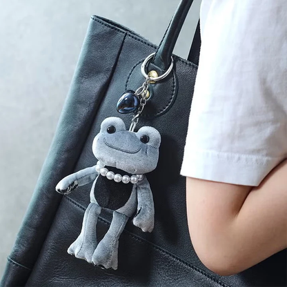 Pickles the Frog｜Monotone Mascot Holder /Plush Keychain｜H14×W8×D4cm approx.