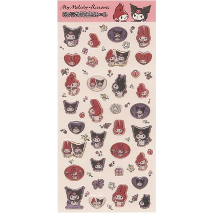 Sanrio｜Kirafuchi Resin Stickers Rody x Sanrio Characters Mix｜19.5cm x 9cm approx.