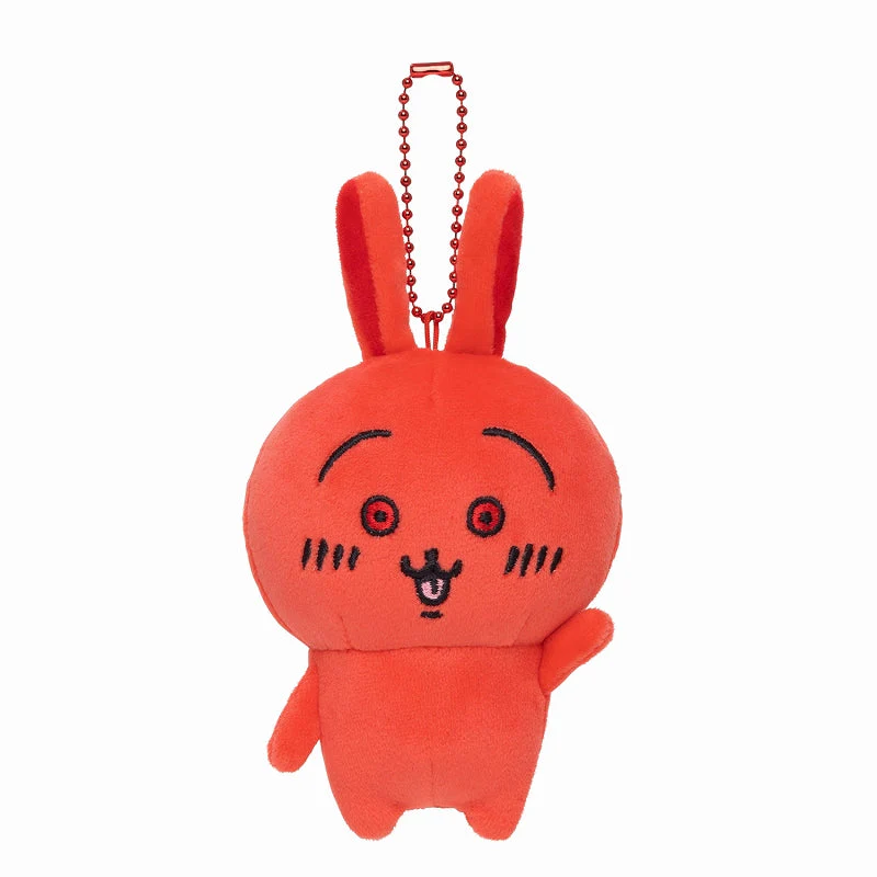 chiikawa｜Red Usagi Mascot Holder /Plush Keychain｜ H130 x W80 x D55 mm approx.