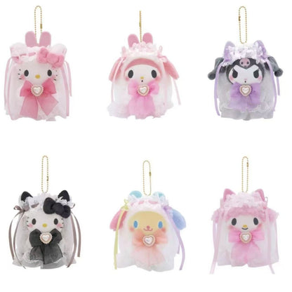 Sanrio｜Lolita Ghost Mascot Holder /Plush Keychain｜W7 x H11cm approx