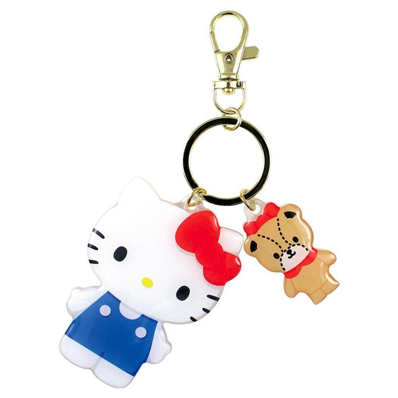 Sanrio｜Die-Cut Twin Keychain/Keyring｜1.3 x 7.9 x 8.7cm approx.