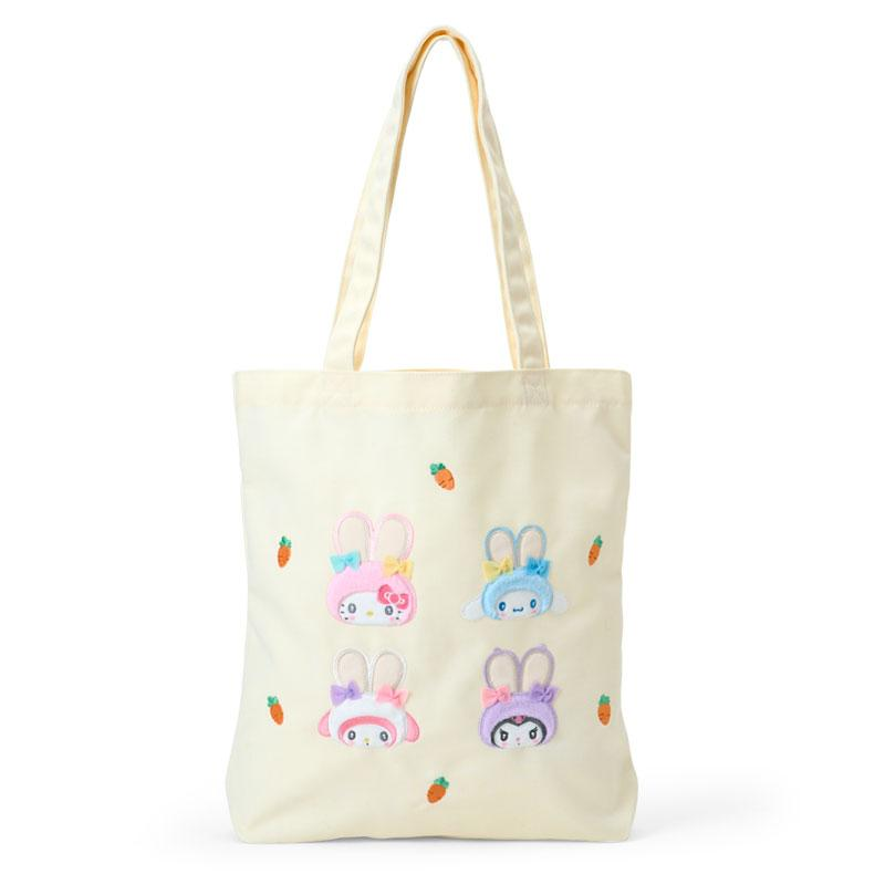 Sanrio｜Puffy Ear Rabbit Club Characters Tote Bag｜31×5×37cm approx.