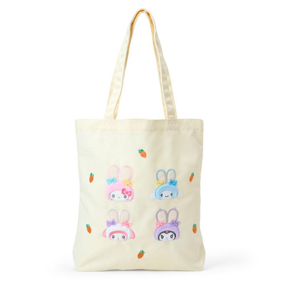Sanrio｜Puffy Ear Rabbit Club Characters Tote Bag｜31×5×37cm approx.