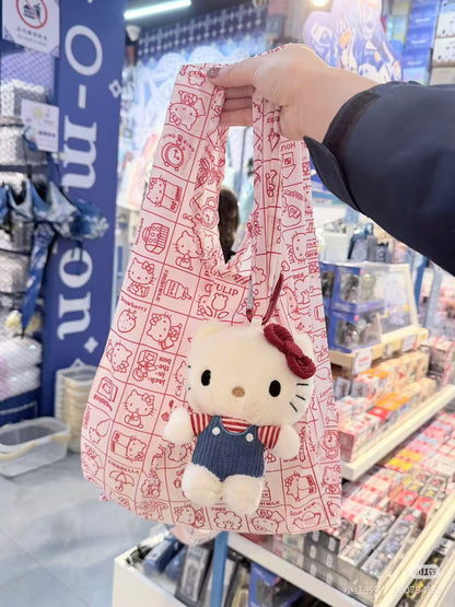 Hello kitty｜Classic Plush Eco Bag Mascot Holder /Plush Keychain｜8.0 x 11.0 x 15.0cm approx.